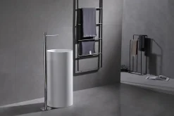 Bernstein Robinet mitigeur sur pied pour lavabo totem 8046 - chrome ou noir mat Chrome
