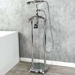 Kroos Robinet mélangeur de bain sur pied Chromé - Maddalena