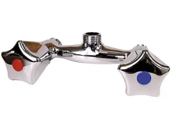 Noyon et Thiebault Robinet mélangeur mural pour douche entraxe 60 mm Mâle 15 x 21 en laiton chromé