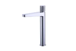 Bernstein Robinet pour lavabo vasque et évier design en laiton peu bruyant et avec aérateur économie d'eau - H. 31cm - Chrome