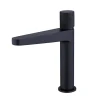 Bernstein Robinet pour lavabo vasque et évier design en laiton peu bruyant et économe en eau - H. 21,5cm - Noir (mat)* Robinet Lave-Mains