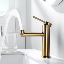 Lonheo Max Robinet Salle de Bain Bec Rotation à 360, Mitigeur lavabo Robinet lavabo, Froide/Chaude* Robinet Lavabo Et Vasque