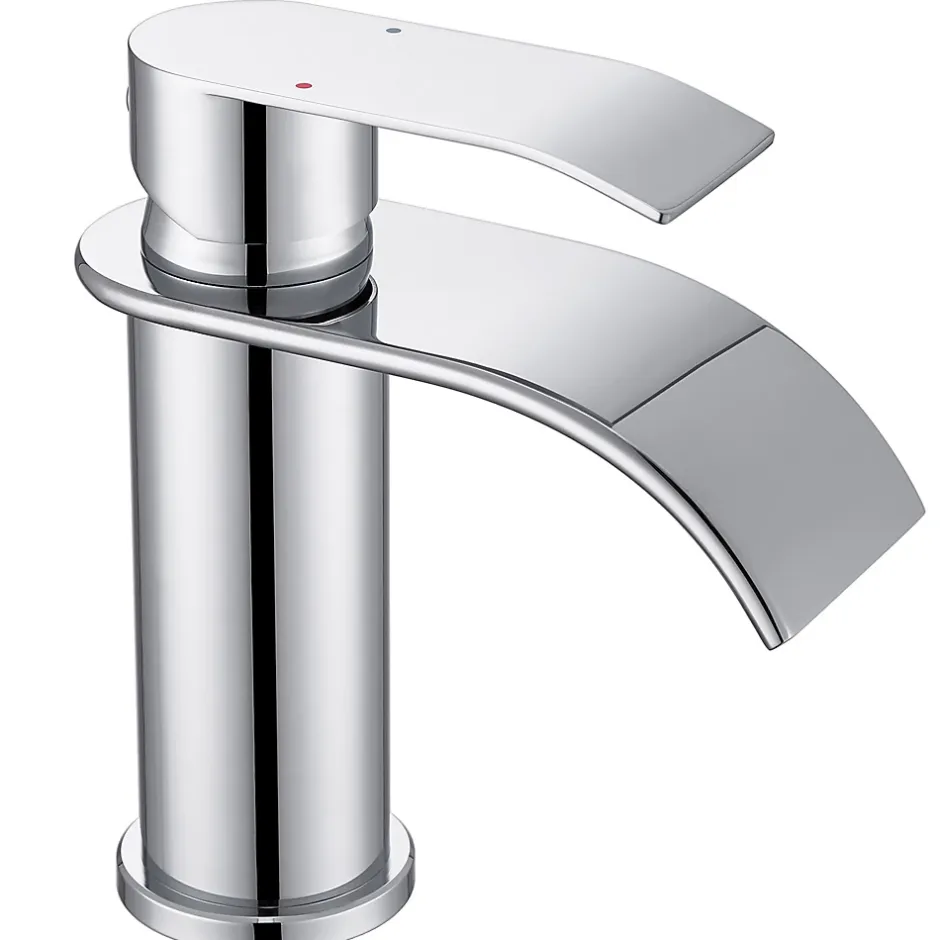 Cecipa Max Robinet Salle de Bain Cascade, Mitigeur lavabo Rond Robinet lavabo Eau Froide/Chaude* Robinet Lavabo Et Vasque