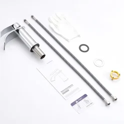 Cecipa Max Robinet Salle de Bain Cascade, Mitigeur lavabo Rond Robinet lavabo Eau Froide/Chaude* Robinet Lavabo Et Vasque