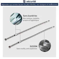 Homelody Robinet Salle de Bain Cascade Haut Mitigeur pour Vasque Chromé Robinet Design Moderne Corps en Acier Inox