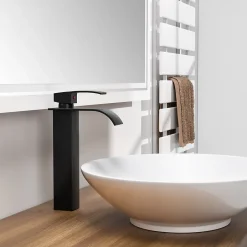 Auralum Max Robinet Salle de Bain Cascade Moderne, Mitigeur de Lavabo - Sortie Douce Sans Éclaboussures