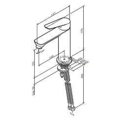 Am.Pm Europe Robinet Salle de Bain Mitigeur de lavabo, Chromé, Hit taille M, FTA02200 AM.PM