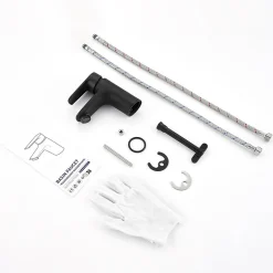 Auralum Max Robinet Salle de Bain Mitigeur lavabo, Robinet lavabo en Laiton , Froide/Chaude
