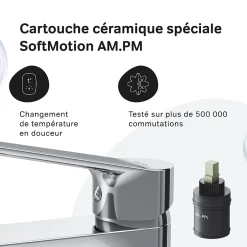 Am.Pm Europe Robinet Salle de Bain Mitigeur de lavabo avec bonde clic clac, Chromé, taille S, FTA82200 AM.PM