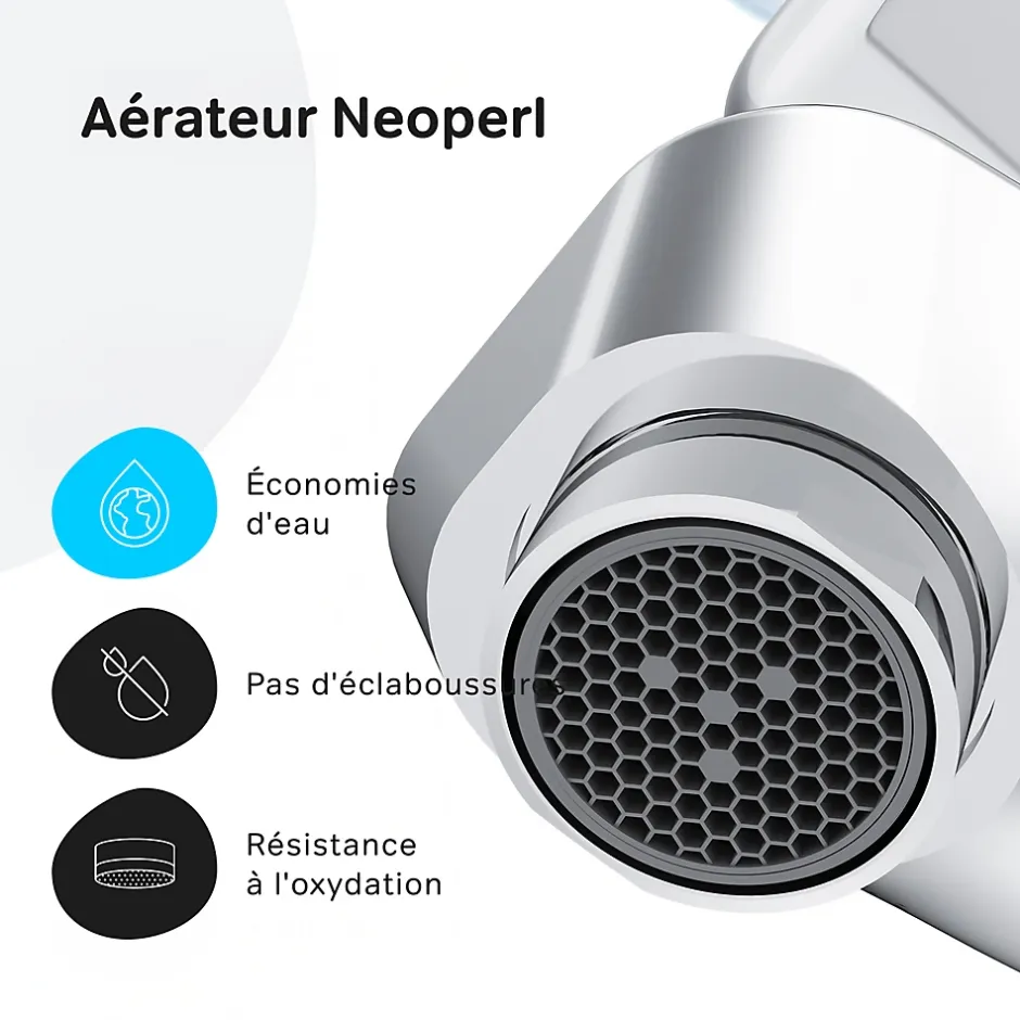 Am.Pm Europe Robinet Salle de Bain Mitigeur de lavabo avec bonde clic clac, Chromé, taille S, FTA82200 AM.PM