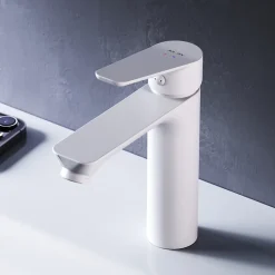 Am.Pm Europe Robinet Salle de Bain Mitigeur lavabo, Blanc, taille S, FTA02133 AM.PM