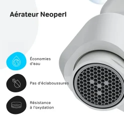 Am.Pm Europe Robinet Salle de Bain Mitigeur lavabo, Blanc, taille S, FTA02133 AM.PM
