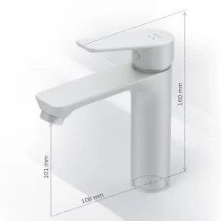 Am.Pm Europe Robinet Salle de Bain Mitigeur lavabo, Blanc, taille S, FTA02133 AM.PM