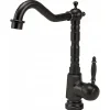 Rea Robinet Salle De Bain Mitigeur Lavabo Haut Retro Noir Monocommande