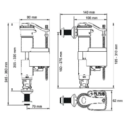 Dubourgel Robinet universel SX télescopique - Raccord diam : 3/8