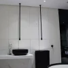 Bernstein Robinetterie pour installation au plafond DROP 135 - longueur 135cm - finition Noir mat