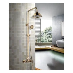 Rousseau Colonne de douche avec robinet melangeur Retro - Vieux-bronze