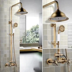 Rousseau Colonne de douche avec robinet mélangeur Retro - Vieux-bronze