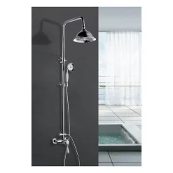 Rousseau Colonne de douche avec robinet mitigeur mecanique Retro - Chrome* Colonne De Douche Mécanique