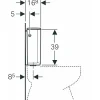 Geberit Réservoir double touche NF alimentation latérale blanc - - 128.317.11.5