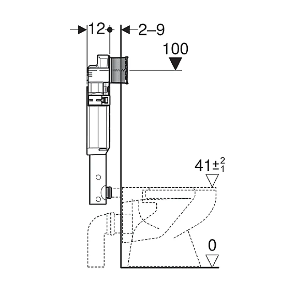 Gebererit Réservoir WC - Sigma 12cm - Geberit - Encastrer