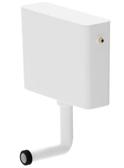 Siamp Réservoir WC 7.5L semi-bas simple touche, Tosca* Chasse D'Eau