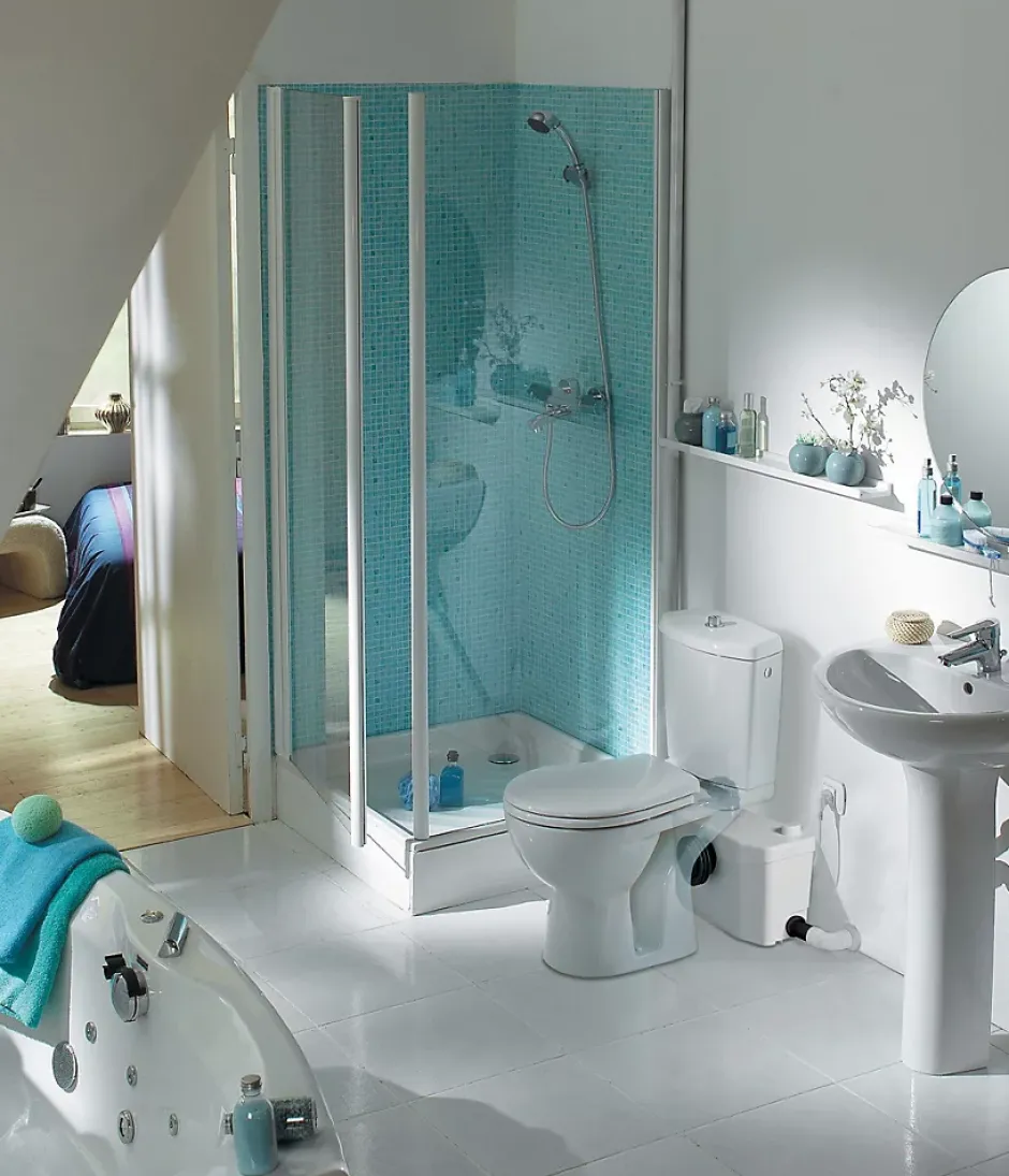 Saniflo Sanibroyeur Plus Broyeur WC 400W l.526 x P.233 x H.327mm* Wc Chimique Et Broyeur