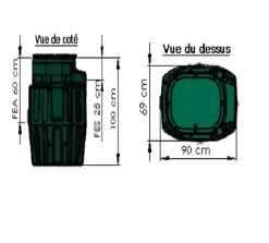 Gri SANIREL 420 EVO Pompe de relevage maison individuelle EAUX CHARGEES (WC) mono pompe