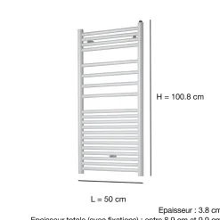 Acova Sèche serviette eau chaude Angora anthracite 460W