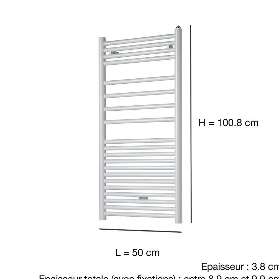 Acova Sèche serviette eau chaude Angora anthracite 460W