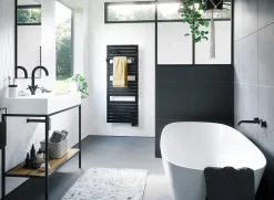 Sauter Sèche serviette électrique Asama II noir + soufflerie 1750W