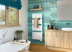 Sauter Sèche serviette électrique Asama II blanc + soufflerie 1500W