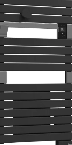 Sauter Sèche serviette électrique Asama II anthracite + soufflerie 1500W* Sèche-Serviettes Soufflant