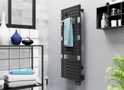 Sauter Sèche serviette électrique Asama II anthracite + soufflerie 1500W* Sèche-Serviettes Soufflant