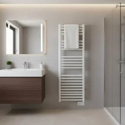 Autres Sèche serviette électrique Neomitis Danaïs EcoSens 700W Blanc Radiateur salle de bain* Sèche-Serviettes Électrique