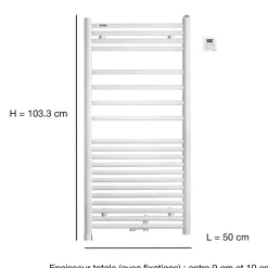 Acova Sèche serviette mixte électrique 300W / eau chaude 460W Angora