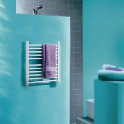 Autres Sèche serviette salle de bain eau chaude FINIMETAL Tahiti 257 W blanc 55 x 50 Cm