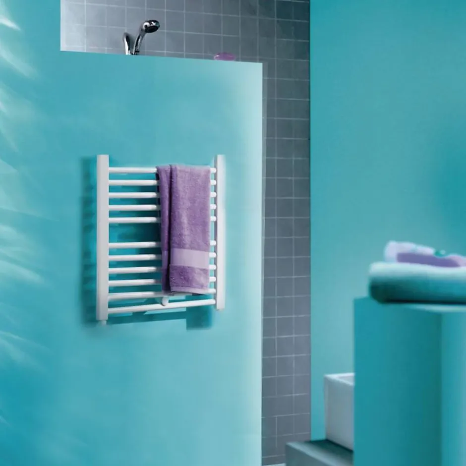 Autres Sèche serviette salle de bain eau chaude FINIMETAL Tahiti 257 W blanc 55 x 50 Cm