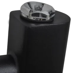 Vidaxl Sèche serviettes eau chaude à rails droits noir 600x764 mm* Sèche-Serviettes Eau Chaude