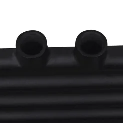 Vidaxl Sèche serviettes eau chaude à rails droits noir 600x764 mm* Sèche-Serviettes Eau Chaude