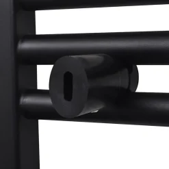 Vidaxl Sèche serviettes eau chaude à rails incurvés noir 500 x 764 mm