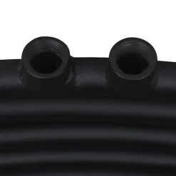 Vidaxl Sèche serviettes eau chaude à rails incurvés noir 500 x 764 mm