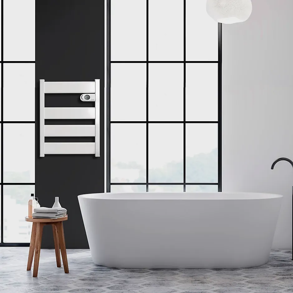 HJM Sèche serviettes électrique à inertie sèche Lysa 500W* Sèche-Serviettes Électrique