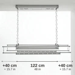 Foxydry Sèche-linge électrique mural 122x57x30cm alu Air 120* Etendoir À Linge