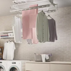 Foxydry Sèche-linge électrique mural 122x57x30cm alu Air 120* Etendoir À Linge