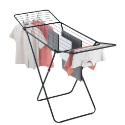 Wenko Sèche-linge pliable à bras design Champion - 18 m d'étendage - Noir
