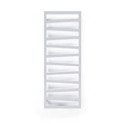 Matisere Sèche-serviette chauffage central blanc de 1310mm de haut et 500mm de large. - 490 Watt - ZIG1310/500ZXB* Sèche-Serviettes Eau Chaude