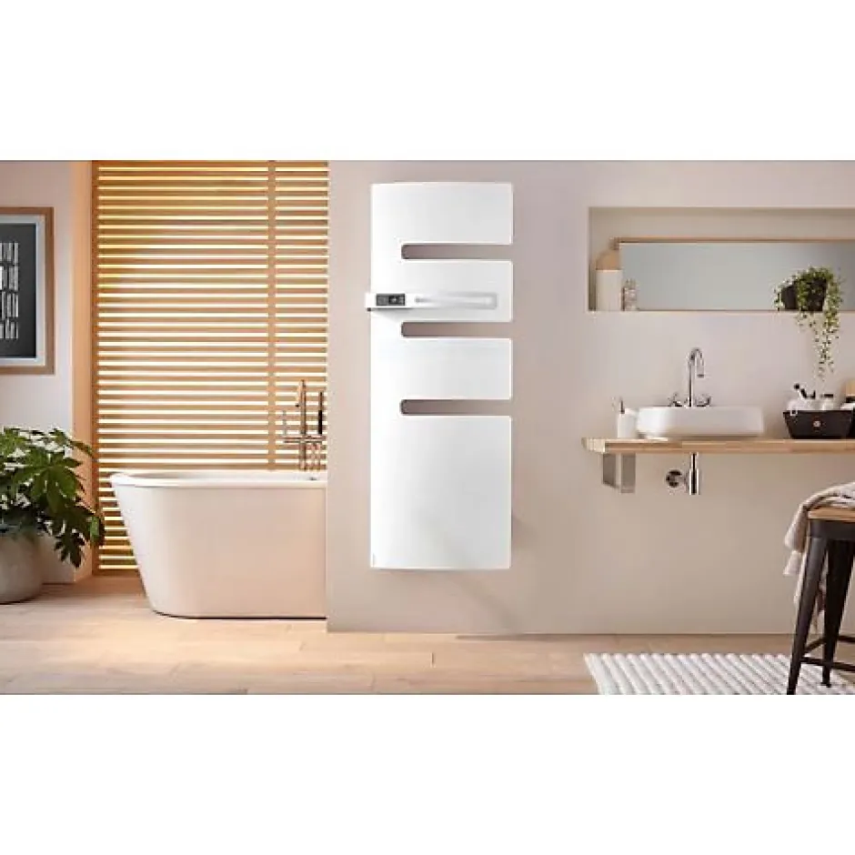 Atlantic Sèche-serviette connecté mât à gauche SERENIS 1750W blanc - - 850512