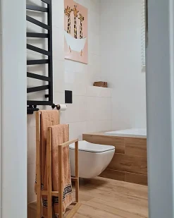 Matisere Sèche-serviette eau chaude noir de 990mm de haut et 600mm de large - 428 Watt - WIN990/600SXN