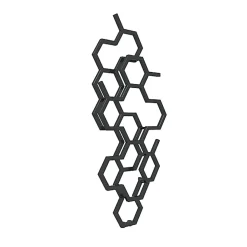 Matisere Sèche-serviette eau chaude noir de 502mm de haut et 1126mm de large - 317 Watt - HEX502/1126YLN